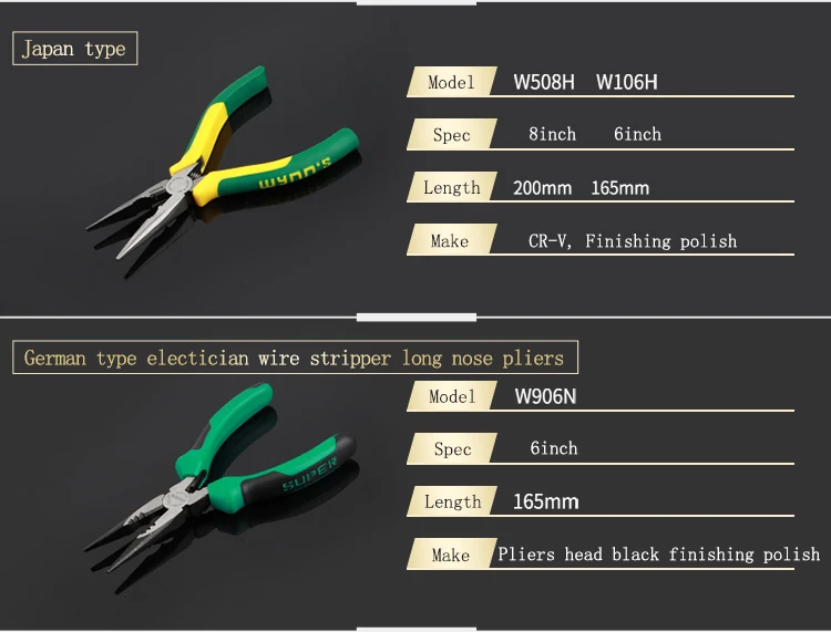 2019New design Multifunctional tools CRV nose plier long pointed nose pliers of cutting pliers