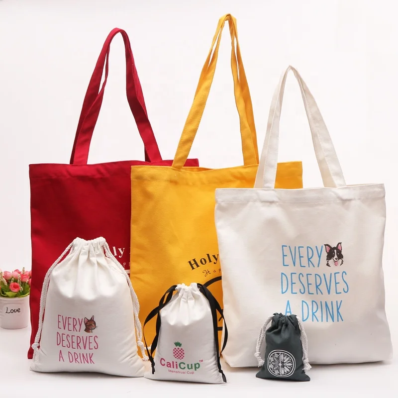 

Customized Logo Printed Sring Cotton Shopping Tote Bags, All colors are available