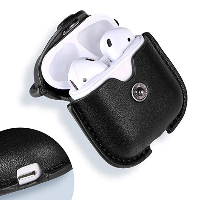 

Leather Case for Airpods Pro Luxury Protective Cover with Anti-lost Airpod 3 portable leather case, Black/red/dark brown/brown/green