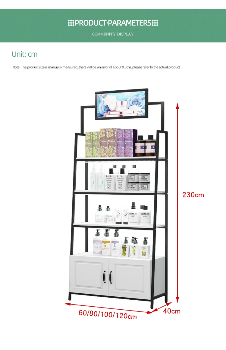 Custom Luxury Loreal Modern Floor Standing Retail Makeup Display Rack