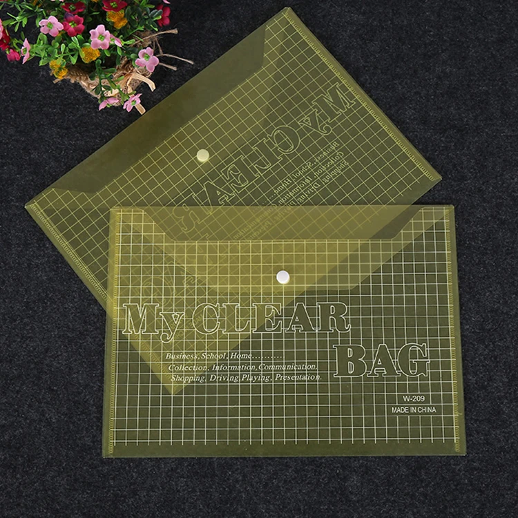 
Clear color transparent A4 plastic file bag 
