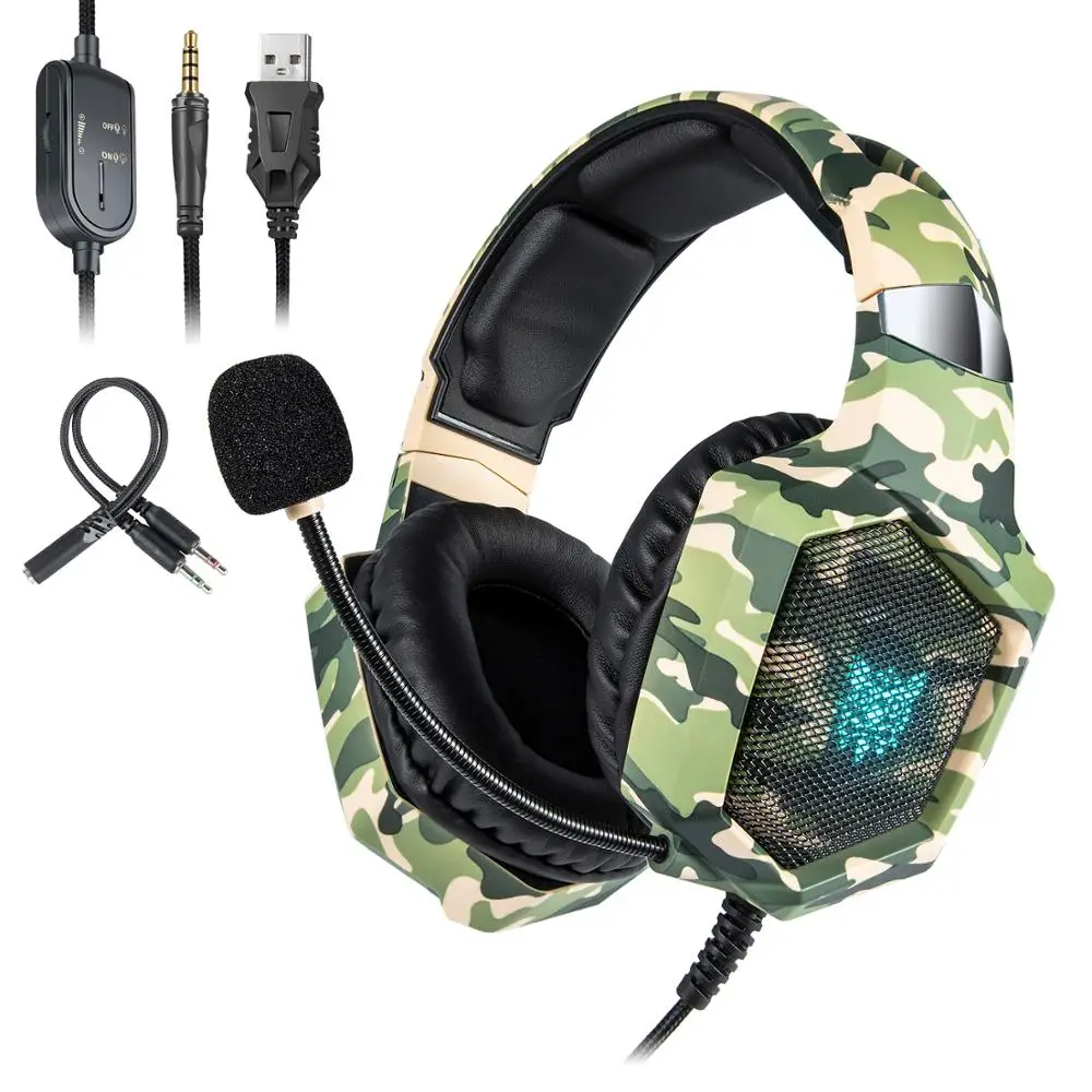 

K8 Camouflage RGB Gaming Headset for PS4