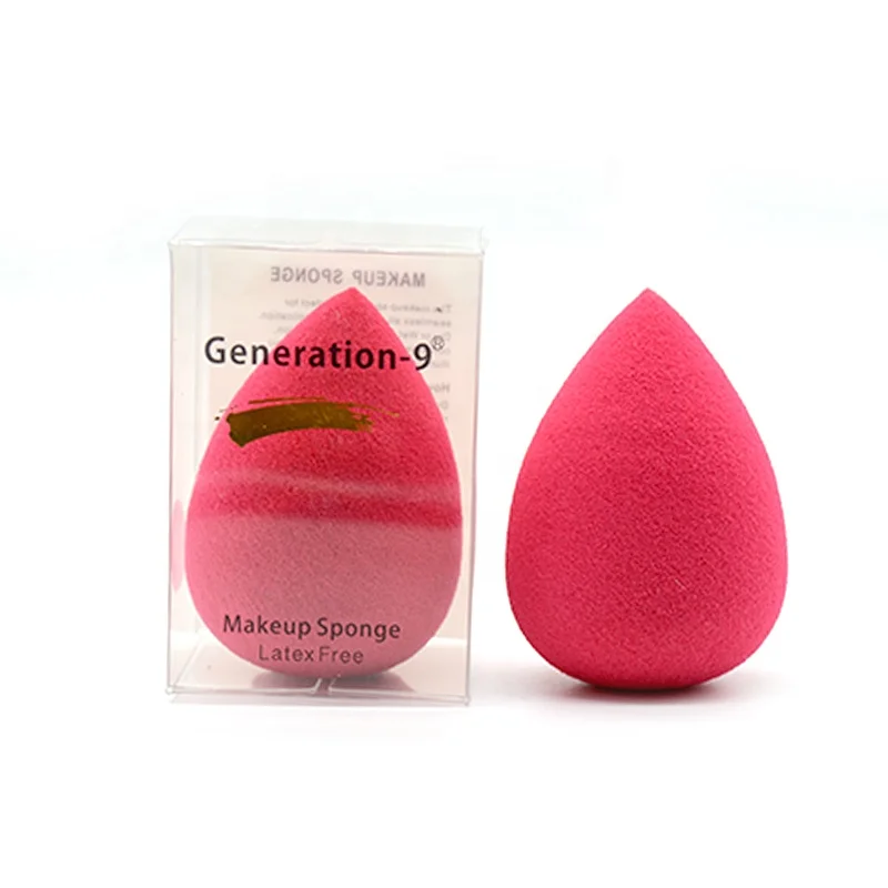 
Wholesale latex free sponge waterdrop Red foundation makeup puff cosmetic tools puff blender G9 packaging 