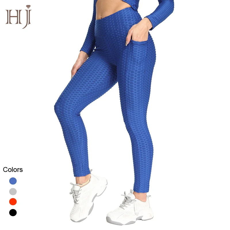 

High Waisted Stretchy Scrunch Butt Lifting Leggins Push Up Sport Phone Women Fitness Running Gym Pants Anti cellulite Legging, Customized colors