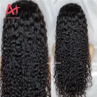 

New Arrival Top Quality Human Water Wave Wigs 180% Density, Cambodian Virgin Water Wave Lace Front Wig For Black Women