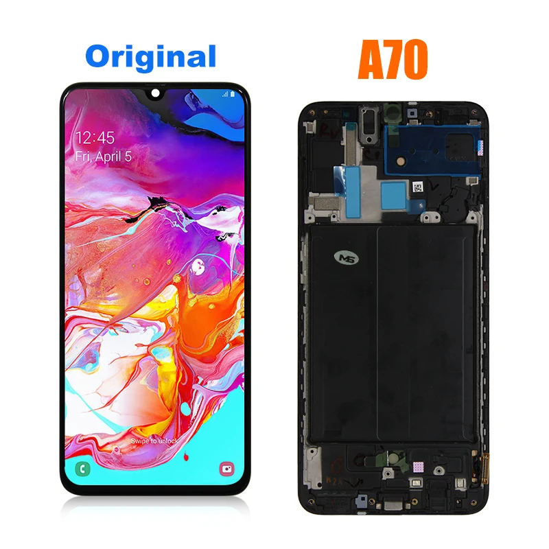 

ORIGINAL 6.7'' SUPER AMOLED A70 LCD Display With Frame For Samsung Galaxy A70 LCD A705 A705F SM-A705MN Display A70 Pantalla