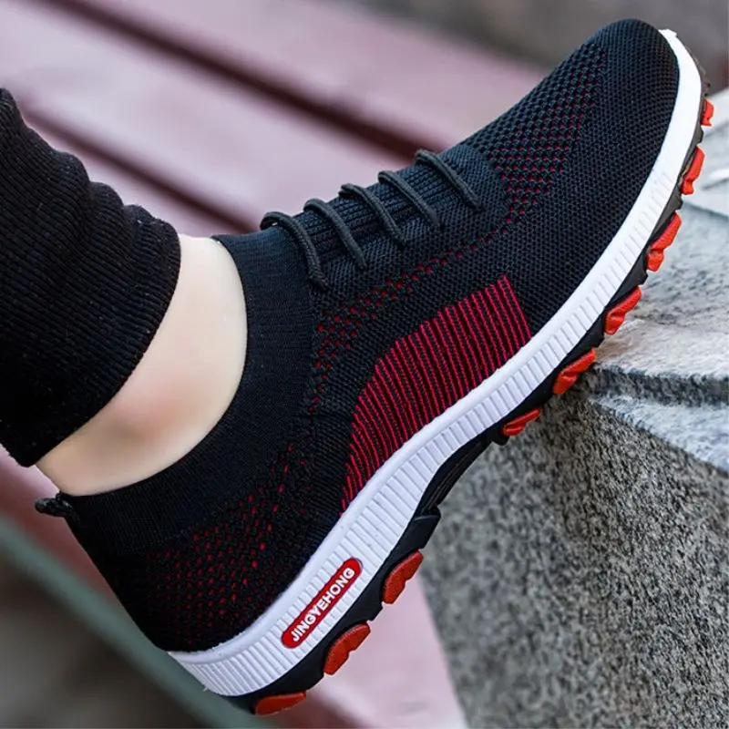 

Dropshipping New Arrival knit Running Shoes Footwear Hot Sale Casual Sport Other Trendy Shoes for Men, Green, black, grey, red