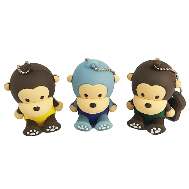 Wholesale Gift Cartoon Animal Memorias Pen Drive 2GB 4GB 8GB 16GB 32GB 64GB Monkey Memory Stick Usb Flash Drive Pendrive - ANKUX.COM