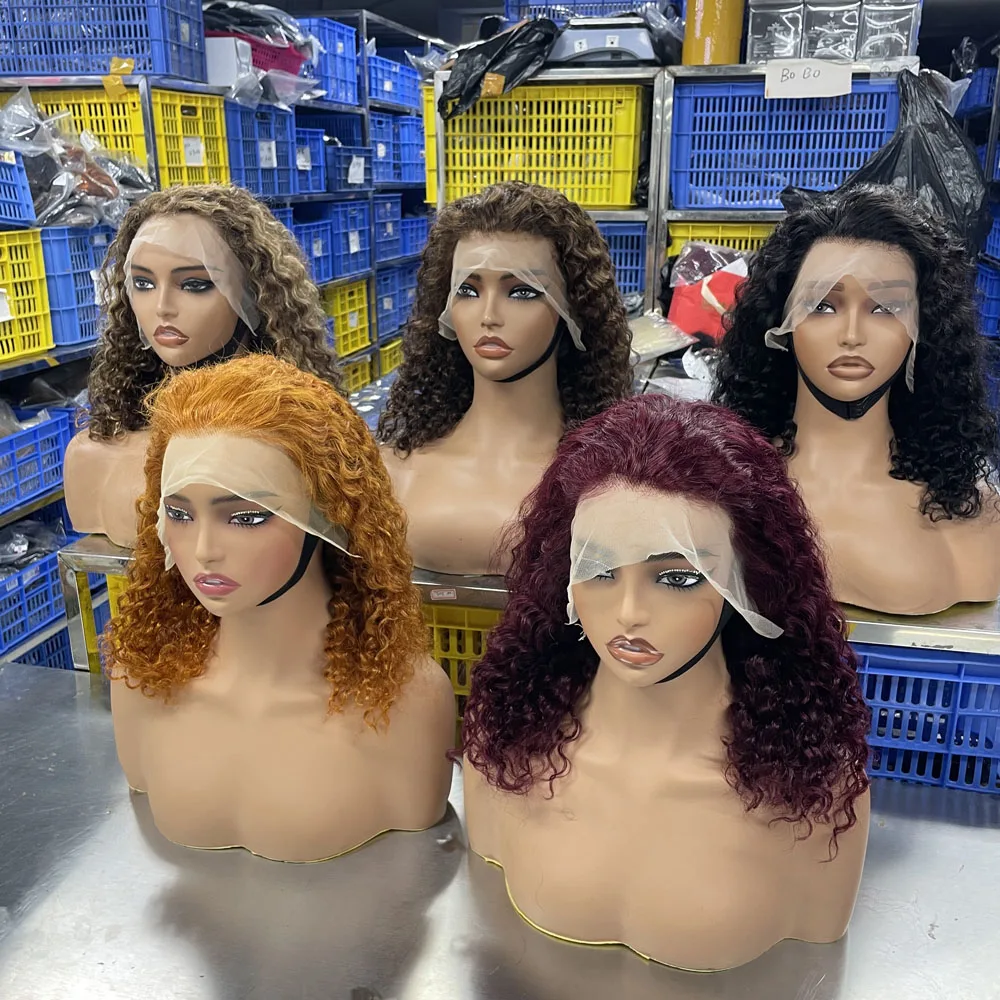 Factory Wholesale Lace Front bob Short Wigs 13x4 Natural Lace Frontal Wig Ear to Ear Brazilian Remy Human Hair Wigs