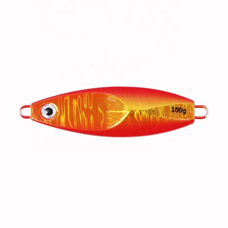 

OEM On Stocks Anchovies Iron Plate Lead Fish Lead Jig Fish Metal Jig Lure With Hooks, 5 colors