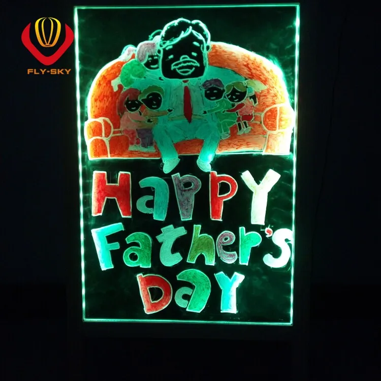 
new ideas fluorescent led flashing message writing sign advertising board with remote control 