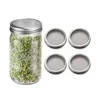 Sprouting Jar Lids Kits - Steel Sprouting Lids For Wide Mouth Mason Jars, Sprouting Jar Lid Kit For Making Broccoli/Bean Sprouts