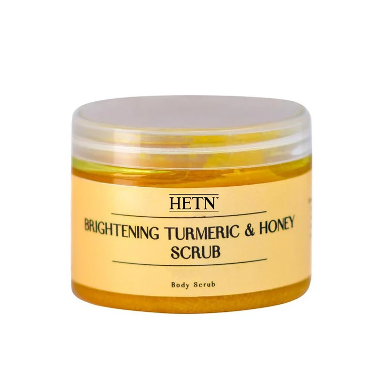 

OEM Remove Dark Spots Blackheads Body Exfoliating Sugar Scrub Brightening Honey and Turmeric Face Scrub