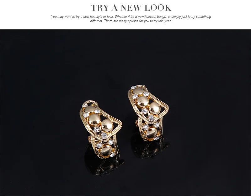 X4240 New Design Alloy Gold Jewelry Set Rhinestones Costume Jewelry Set Fashion African Jewelry Sets Necklace