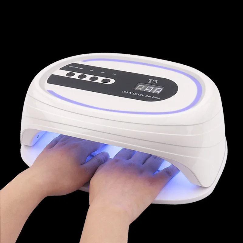 

2021 New Arrival 108w pro cure wireless dual light rechargeable cordless uv led gel dryer nail lamp for salon manicure