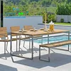garden furniture patio sets solid wood table and chairs for dining teak outdoor furniture(61017)