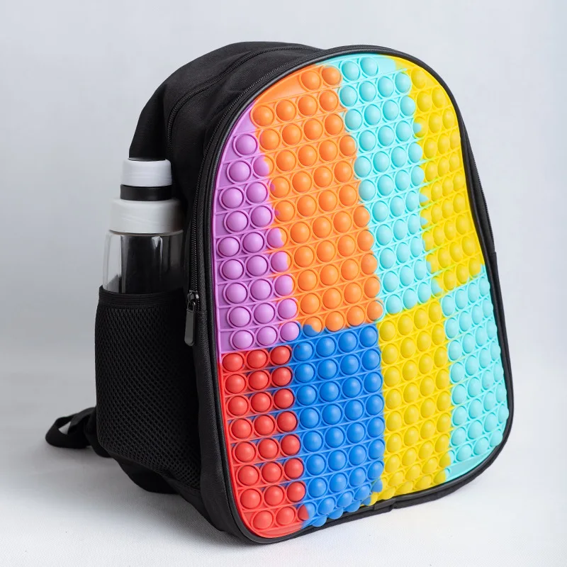 

16 Inch Mochila Real Pop-It Backpack School Bag Other Backpacks, As show