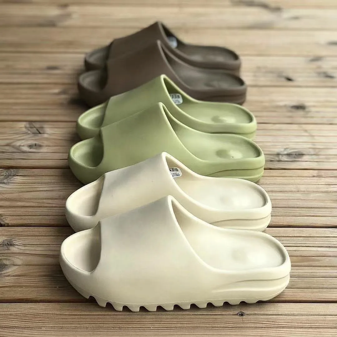 

Original Earth Brown Men Yeezy Slides Sandals Slippers Kids Yeezy Inspired Slides Bone Women Yeezy Slides, All color available