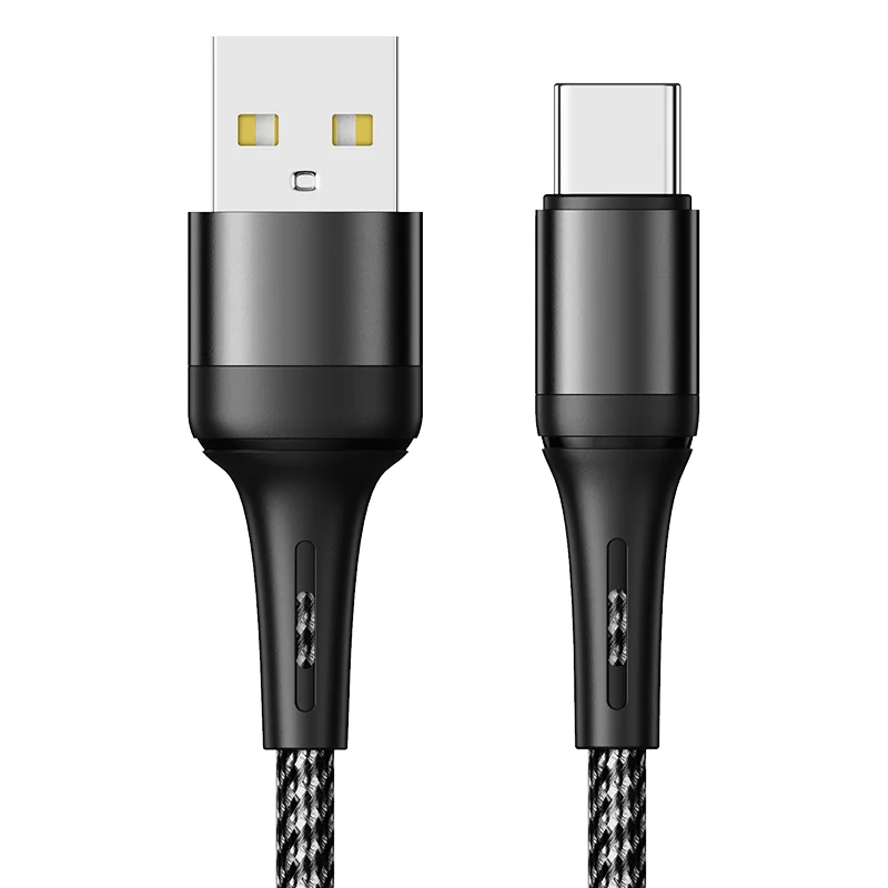 

Wholesale alloy shell high-density nylon PD 20W usb type c cable fast charging power cables usb data cable, Black/ red