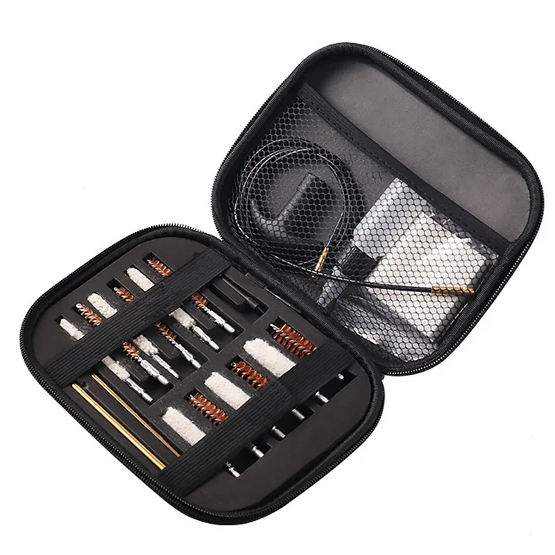 

Universal Cal 22.30.243.280.40.45.357/9mm/.380 Multi-Caliber Bore Brushes Brass Jags Brush Gun Cleaning Kit