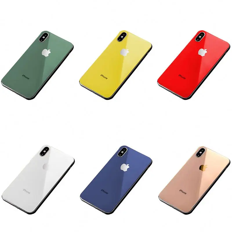 

Glass back protector colorful film for iphone x 11 12