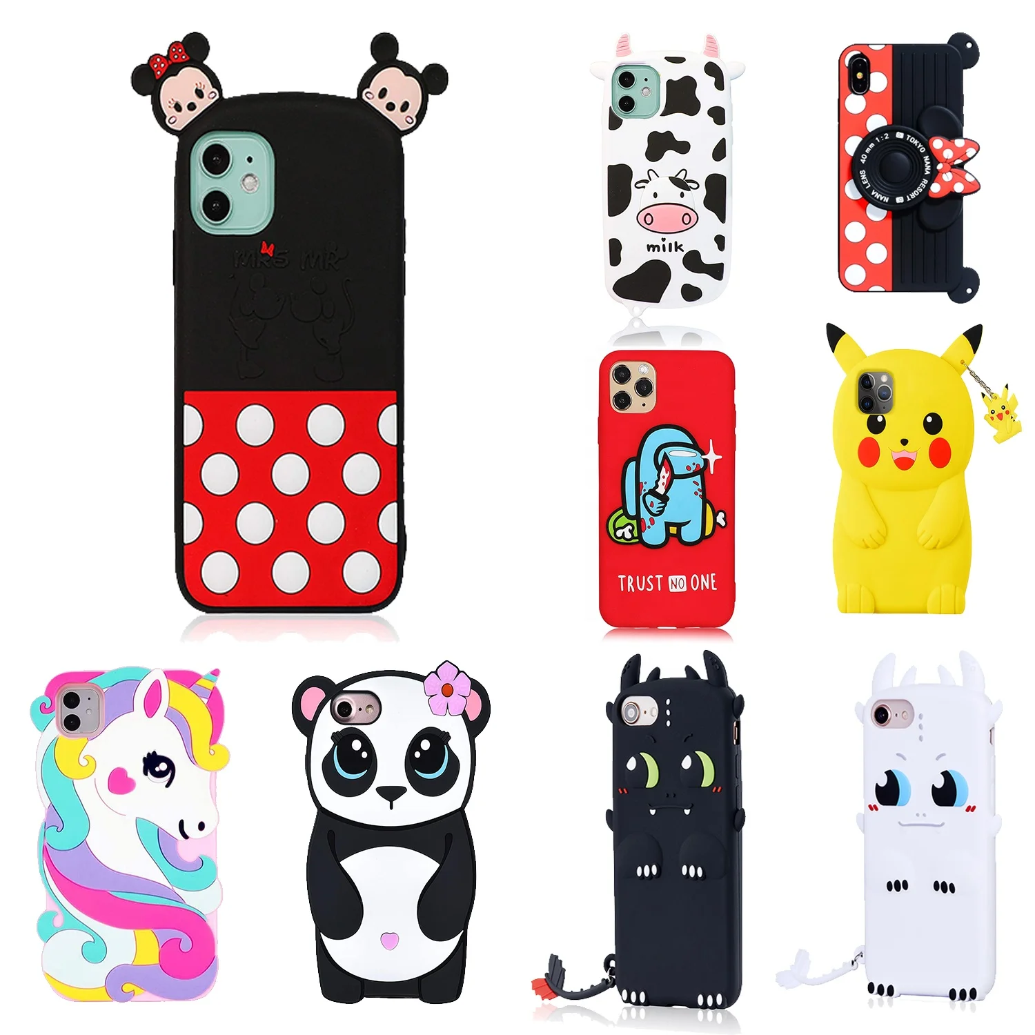 

Newest Custom Silicone Cover Cell Phone Case For Iphone 12 11 X XR Xsmax 6 6Plus 7 8, Multiple colors