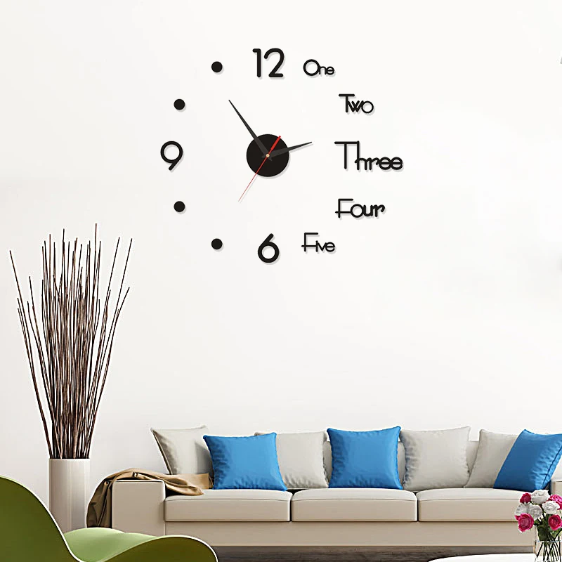 

ZOOYA Popular creative acrylic 3D wall clock DIY clock mute wall clock, Picture shows