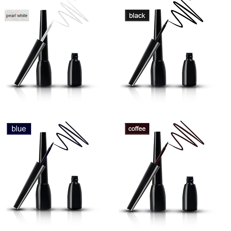 

Best-selling liquid eyeliner Highly pigmented waterproof and long-lasting color private label liquid eyeliners, 4 colors