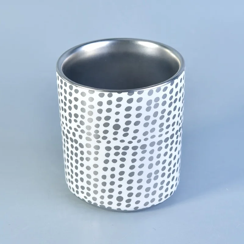 10oz Wedding Party Electroplating Ceramic Candle Holder