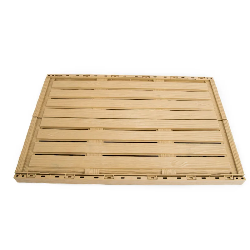 
Wood look like effect folding Collapsible Plastic Storage RPC Crate for fruit and vegetable 