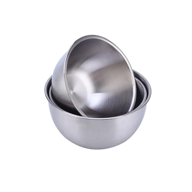 

Stainless Steel Deep Mixing Bowl Kitchen Dinnerware Salad Bowl Metal Basin Bowl