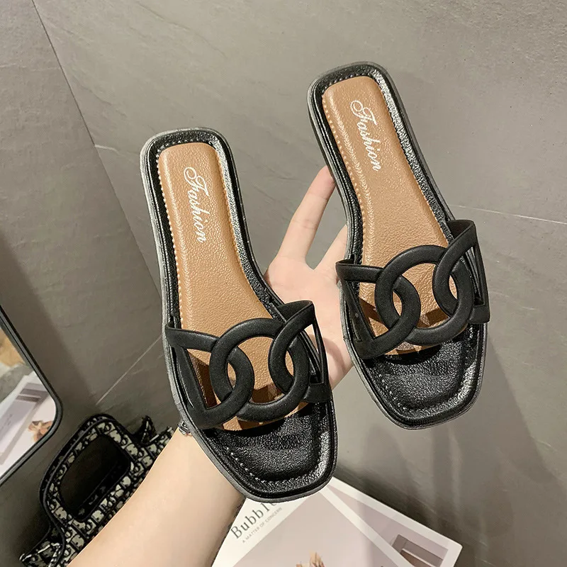 

2021 Summer Cheap Flat Pvc Sandals and Slippers for Woman
