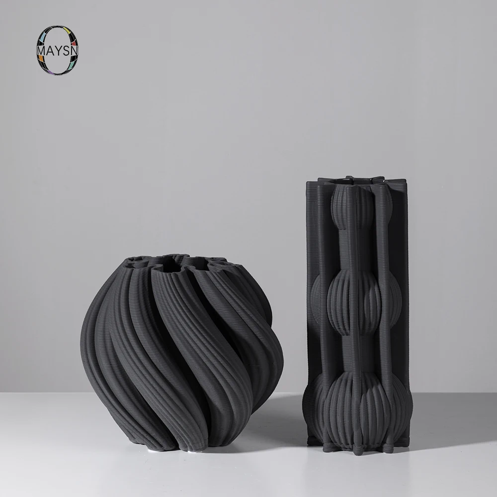 

3D print series ceramic post modern design vase hotel decor tabletop ceramic matt nordic vases livingroom vase home decoration