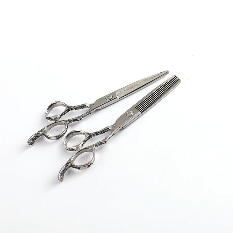 

Salon Thinning Shear Barber Handle Pattern Style Kit Professional Hair Cutting Scissors Set Hairdressing