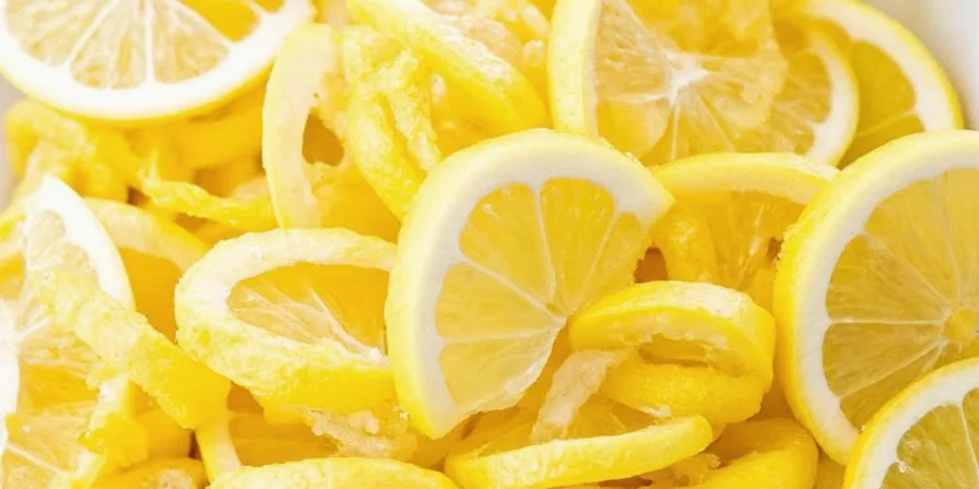 Lemon peels used in spice preparation