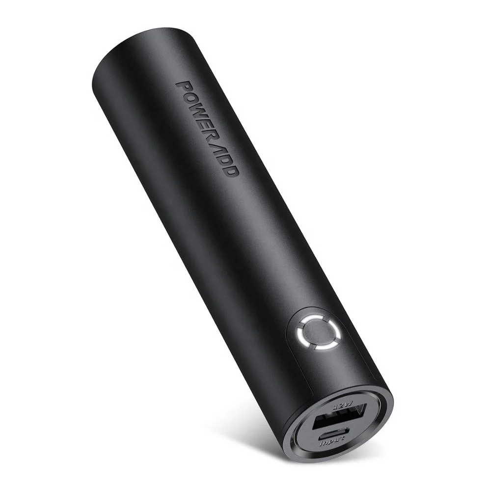 

Poweradd High Quality New Energy Cell 5000 mAh Mini Portable Charger With 2.4A Output For Mobile/Smartphone, Black
