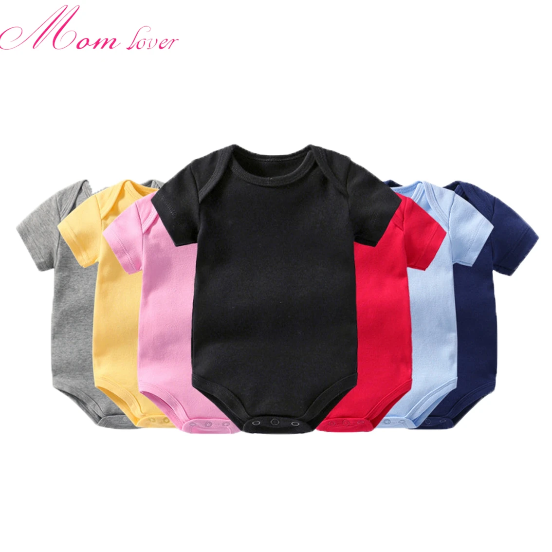 

wholesale onesie baby clothes romper plain custom printing short sleeve gender neutral blank 100% organic cotton baby onesie, Picture