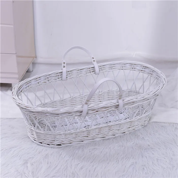 
Wholesale natural handmade baby wicker moses basket 