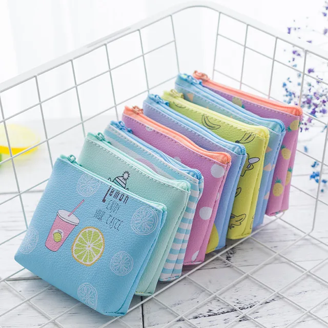 

Wholesale Girls Mini Coin Purse Cute PU Zipper Coin Purse, 12colors
