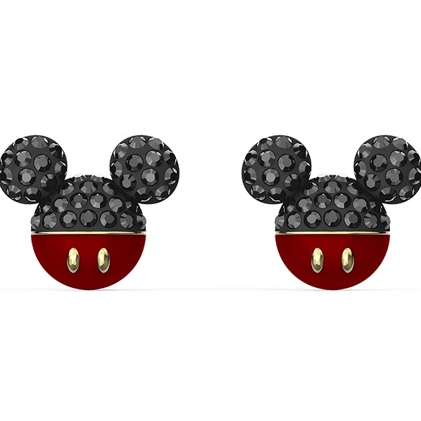 

Fun Mickey Mouse injects fairy tale magic female stud earrings into the ear, Black
