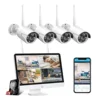 15.6" Screen 4CH P2P wireless IP Camera NVR Kit all in one cctv pack