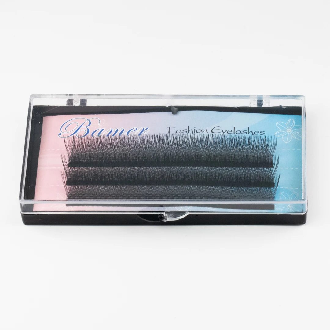 

Factory direct sale lash tape extension YY 0.07 D 15MM eyelashes fan no moq easy fan lash, Natural black/ colorful