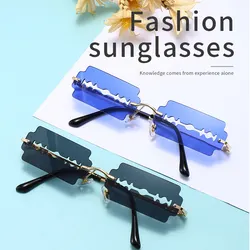 Fashion sunglasses 2020 square lens  rimless sungl