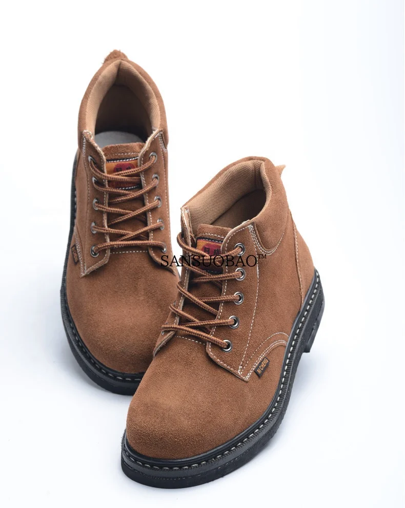 

2022brown leather high ankle safety work boots manufacturers