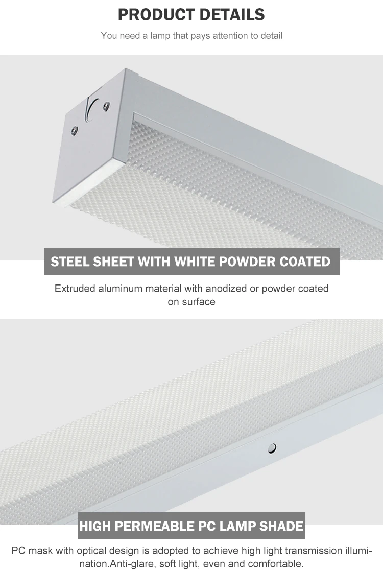 Energy Saving Stainless Steel 18w 25w 36w 45w Led Linear Strip Lighting Fixture