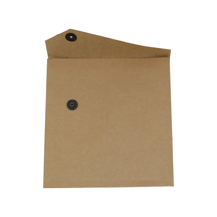 Custom Printed Expanded A4 Size Kraft Paper Envelope With Button And ...