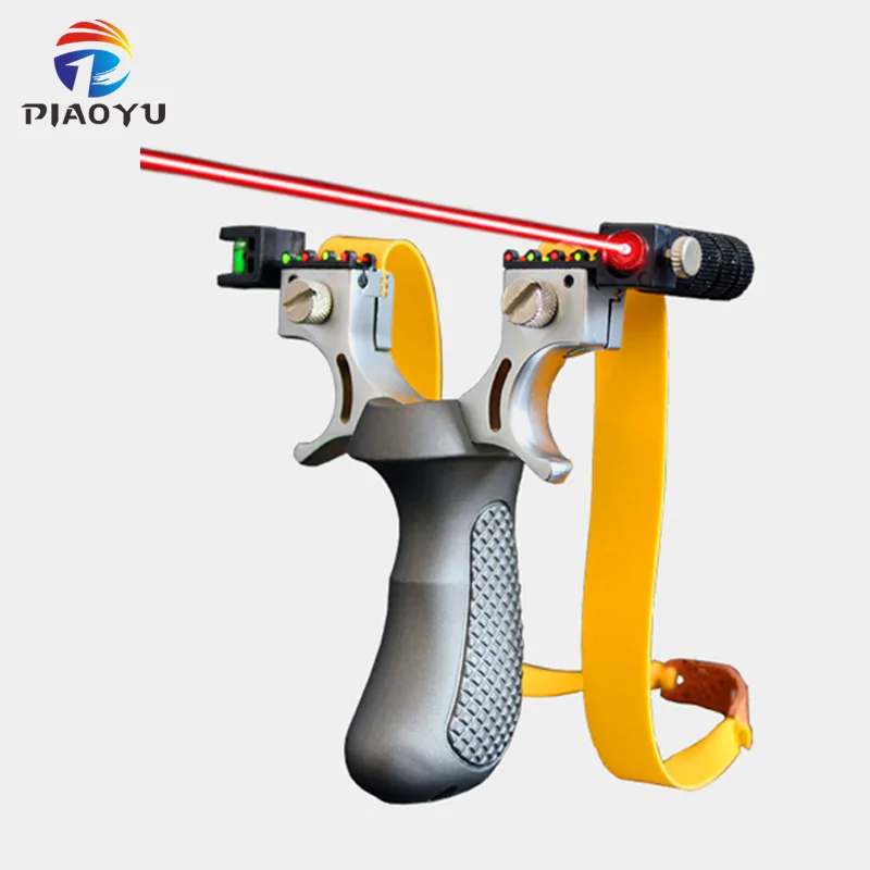 

2020 New High Precision Outdoor Hunting Slingshot Infrared Aiming Slingshot with Flat Rubber Band Outdoor Game Sling Shot