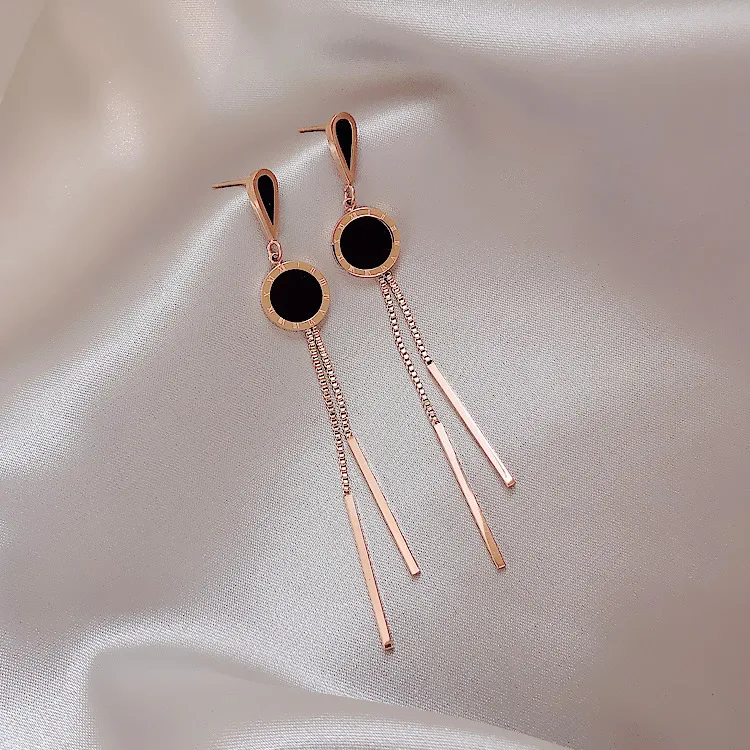

trendy fashion findings number titanium earrings women