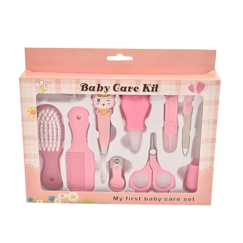 

Baby Grooming Healthcare Kit Newborn Care Accessories Baby Health Care Set Baby Nail Clipper set, Pink