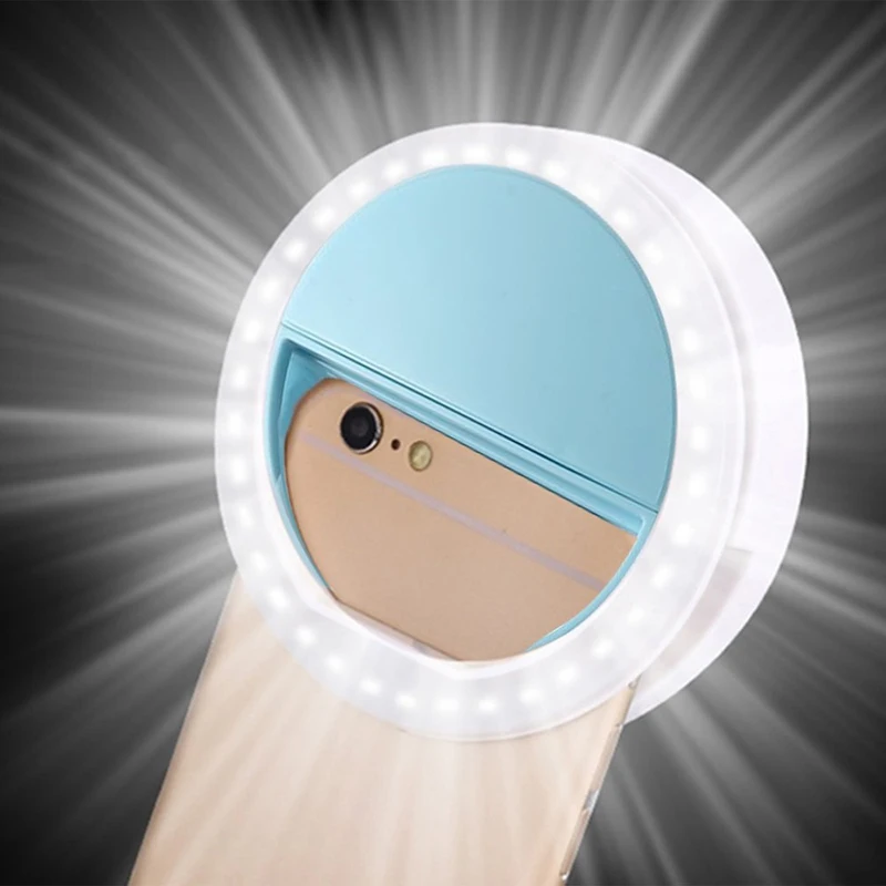 

2020 hot selling selfie ring light led for mobile phone light selfie, White,black,blue,pink